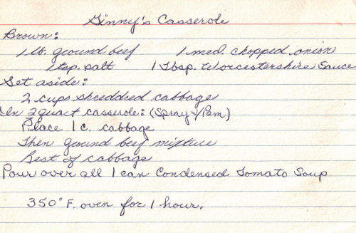 Ginny's Casserole Recipe