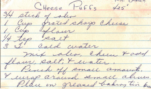 Cheese Puffs Recipe Using Oleo