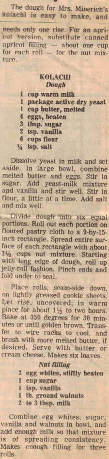 Recipe Clipping For Kolachi