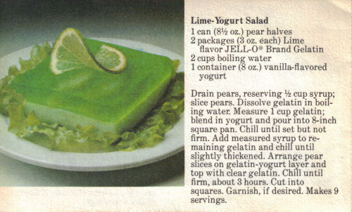 Recipe Card For Lime-Yogurt Salad