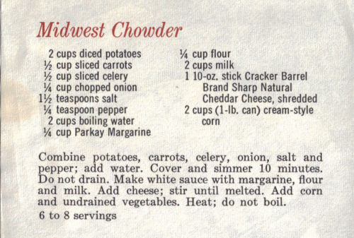 Recipe For Midwest Chowder