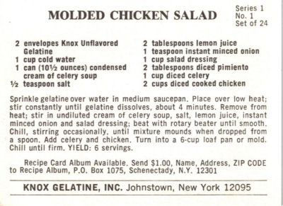 Recipe For Molded Chicken Salad