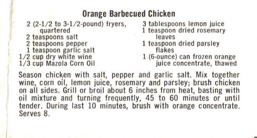 Recipe For Orange Barbecued Chicken