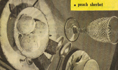 Vintage Clipping For Peach Sherbet