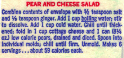 Recipe Clipping For Pear & Cheese Salad