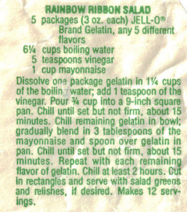 Recipe For Rainbow Ribbon Salad