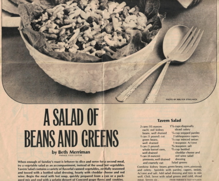Recipe Article For Salad Of Beans & Greens