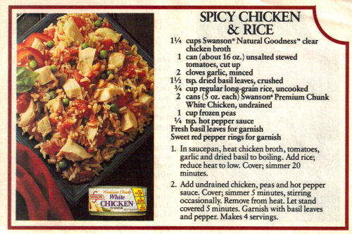 Spicy Chicken & Rice Recipe Clipping