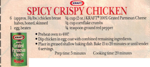 Spicy Crispy Chicken Recipe Clipping