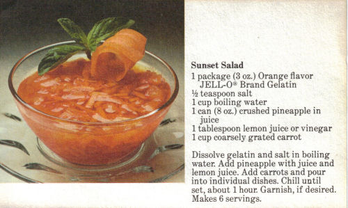 Recipe Card For Sunset Salad