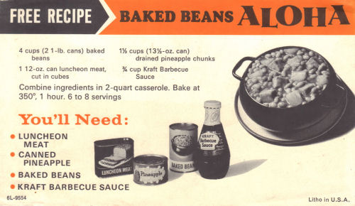 Vintage Recipe For Baked Beans Aloha