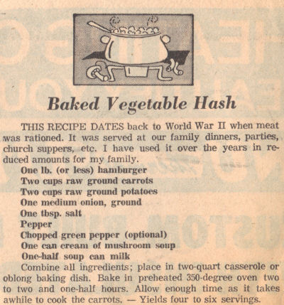 Recipe For Baked Vegetable Hash