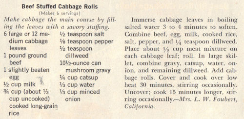Beef Stuffed Cabbage Rolls Recipe