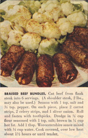 Vintage Recipe Clipping For Braised Beef Bundles