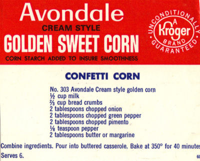 Recipe Clipping For Confetti Corn