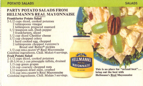 Party Potato Salads Recipe Card
