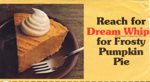 Recipe Clipping For Frosty Pumpkin Pie