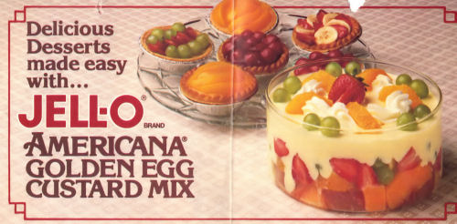 Recipe Promo Slip For Jello Fruit 'n Custard Desserts
