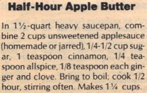 Recipe For Apple Butter