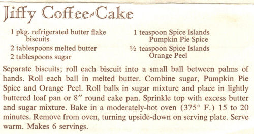 Recipe For Jiffy Coffee Cake