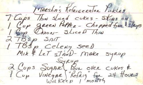 Handwritten Recipe Card #2