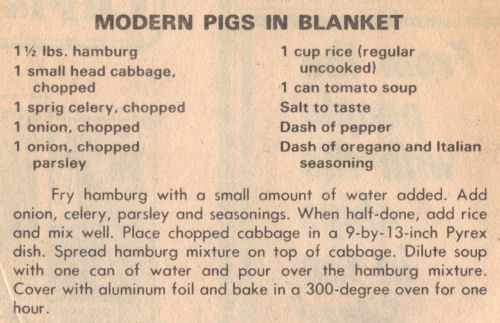 Recipe Clipping For Modern Pigs In Blanket