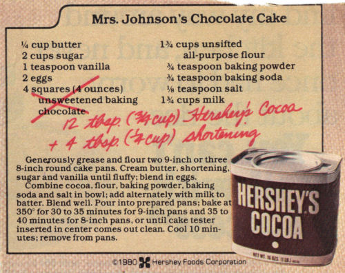 Vintage Recipe Clipping