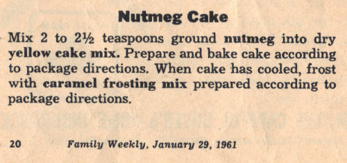 Nutmeg Cake Recipe Tip