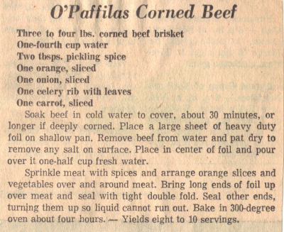 Vintage Corned Beef Recipe