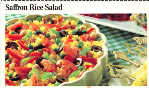 Recipe Card For Saffron Rice Salad