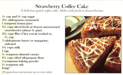 Promo Recipe Card For Strawberry Coffee Cake