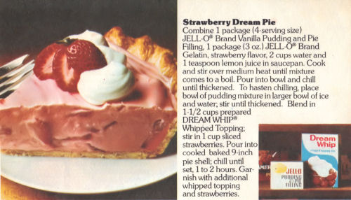 Strawberry Dream Pie Recipe Card