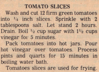 Instructions For Canning Tomato Slices