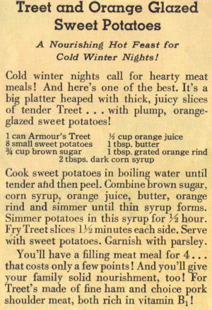 Recipe Clipping For Treet And Orange Glazed Sweet Potatoes