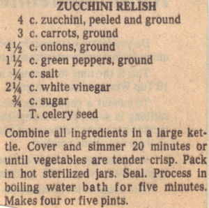 Vintage Canning Recipe Clipping