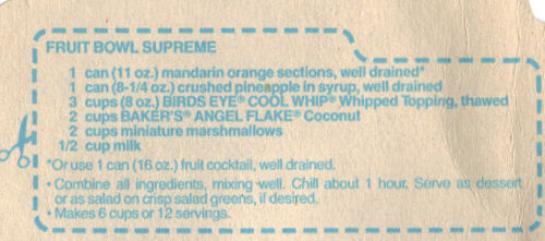 Recipe For Fruit Bowl Supreme