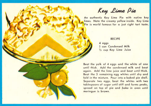 Recipe Card For Key Lime Pie