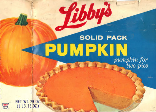 Vintage Libby's Canned Pumpkin Label