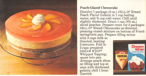 Recipe Card For Peach Glazed Cheesecake