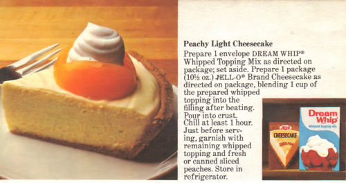 Recipe Card For Peachy Light Cheesecake