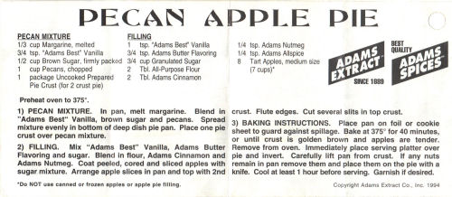 Recipe For Pecan Apple Pie