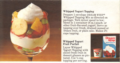 Recipe Card For Whipped Yogurt Topping