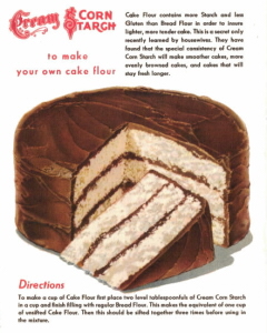 Cream Corn Starch Pamphlet Make Your Own Cake Flour - Click To View Larger