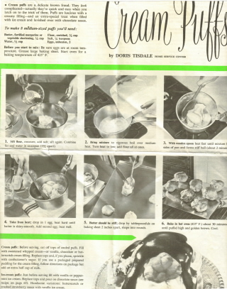 Vintage Cream Puffs Recipe - Click To View Larger