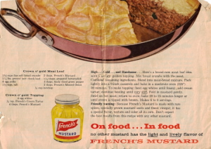 French's Mustard Recipe Advertisement - Click To View Larger