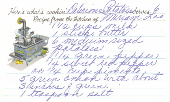 Delicious Potatoes Recipe Card - Click To View Larger