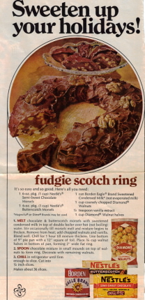 Fudgie Scotch Ring Recipe Clipping - Click To View Larger