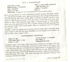 It's a Valentine Recipe Clipping - Click To View Larger