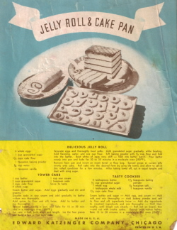 Jelly Roll, Tower Cake & Tasty Cookies Recipe Slip - Click To View Larger