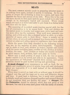 Meats Page 13 From The Enterprising Housekeeper - Click To View Larger